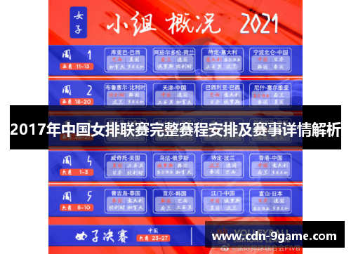 2017年中国女排联赛完整赛程安排及赛事详情解析